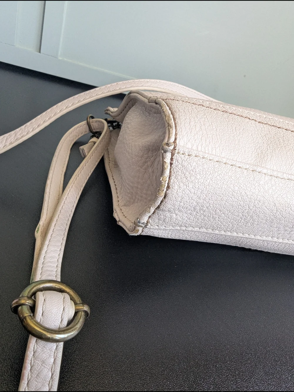 The Sak Cream Leather Crossbody Bag